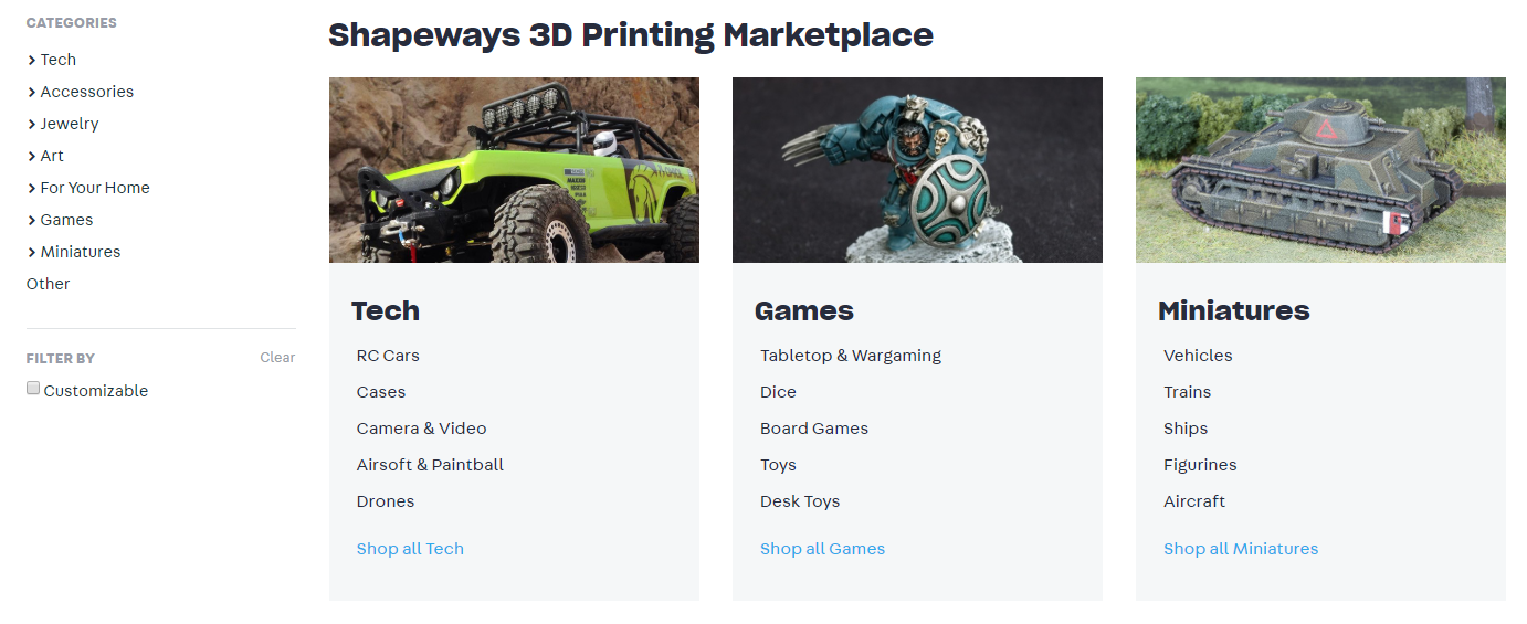쉐이프웨이즈  3D출력물 출력대행 3D출력판매 3D 3D프리팅 